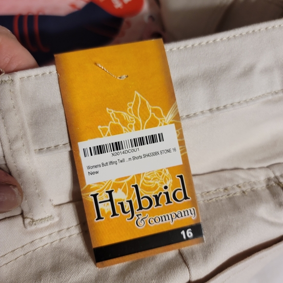 NWT Butt Lifting Khaki functional pockets Stretch Cotton Shorts size 16 - Picture 6 of 10